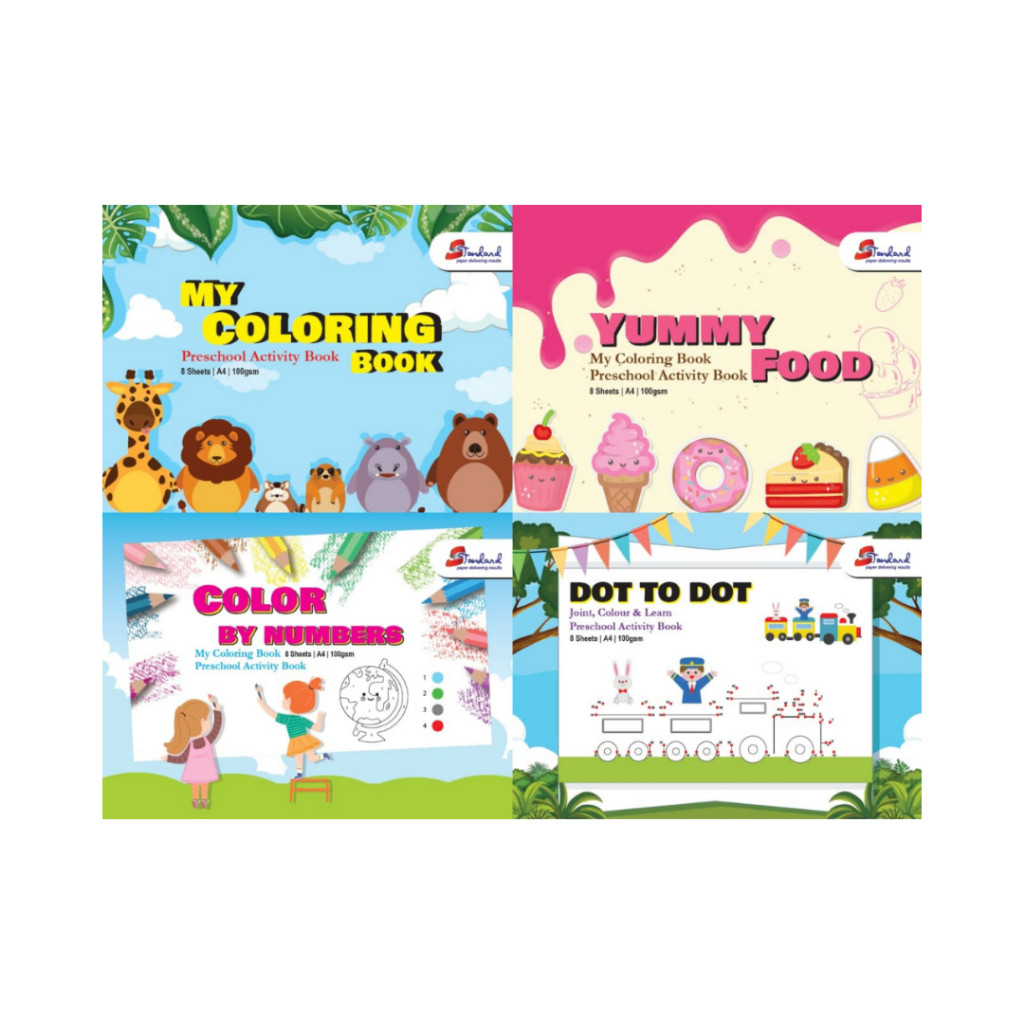 Color By Numbers Coloring Book A4 100GSM - Preschool Activity Book 8 Sheets | A4 | 100gsm - Image 3