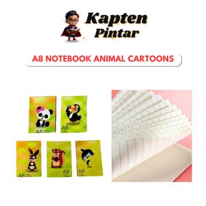 A8 Notebook Animal Cartoons | 40 Sheets | A8 | 80gsm