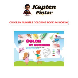 Color By Numbers Coloring Book A4 100GSM - Preschool Activity Book 8 Sheets | A4 | 100gsm