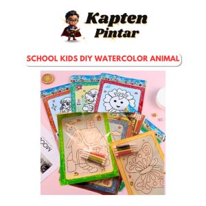 School Kids DIY watercolor Cute
