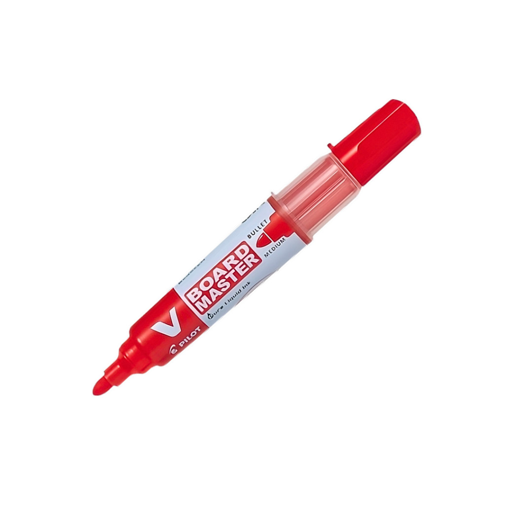 Pilot V Board Master Whiteboard Red Refillable Marker Pen Medium Bullet - Image 2