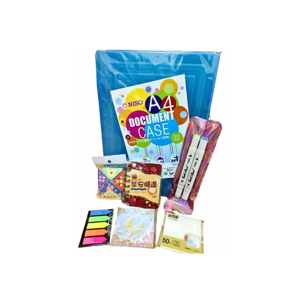 Exclusive Gift Pack File include Highlighter, Notebook, Box File A4, Paperclip, Sticky Note (Style B) - Image 3