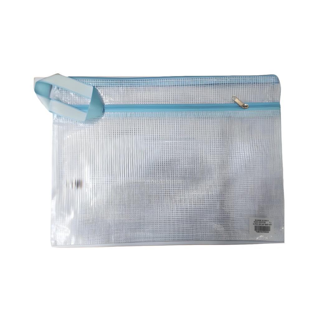 Stationery A4 PVC Mesh Bag 2 Zip - Image 3