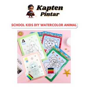 School Kids DIY watercolor Cute