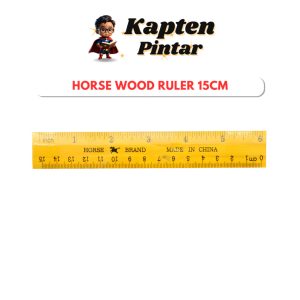 Horse Wood Ruler 15cm