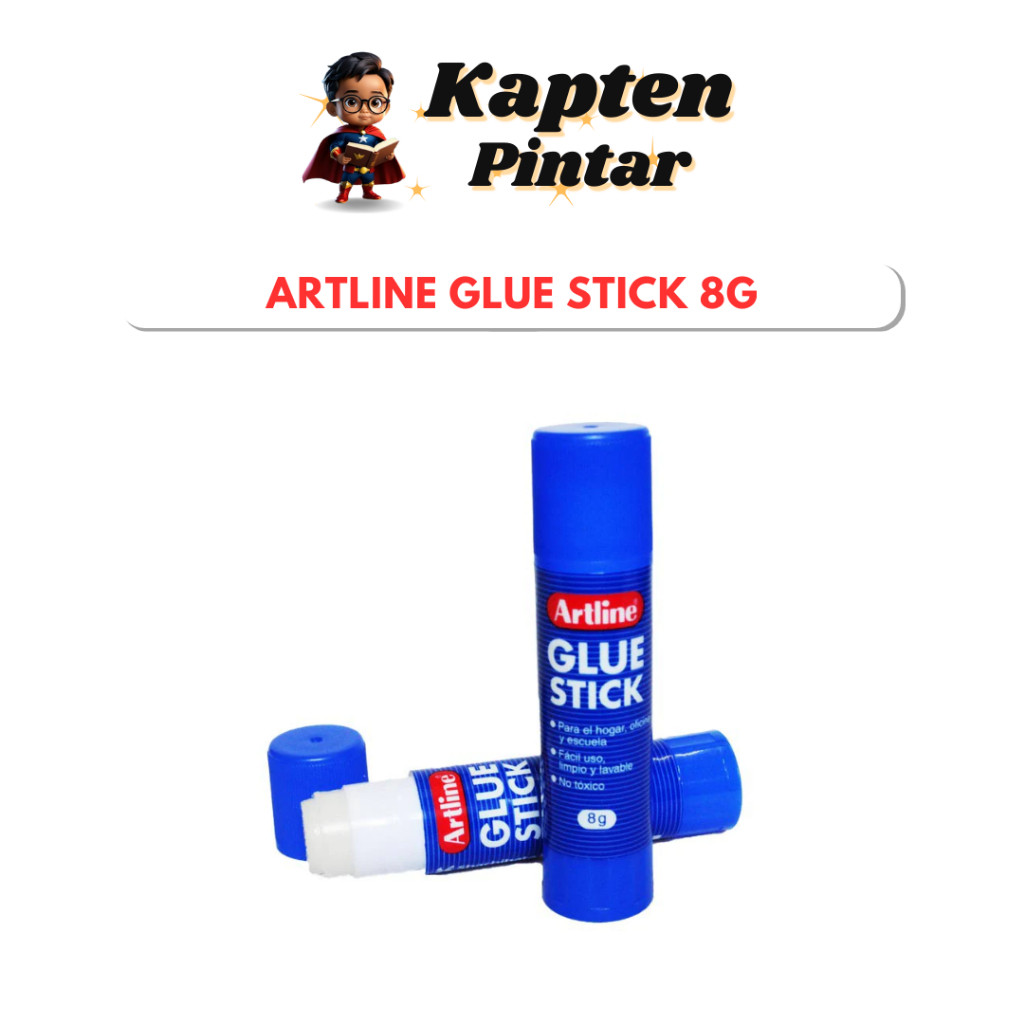 Artline 8g Glue Stick - Quick-Drying Adhesive for Paper and Crafts