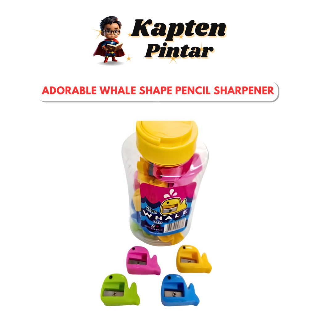 Adorable Whale Shape Pencil Sharpener