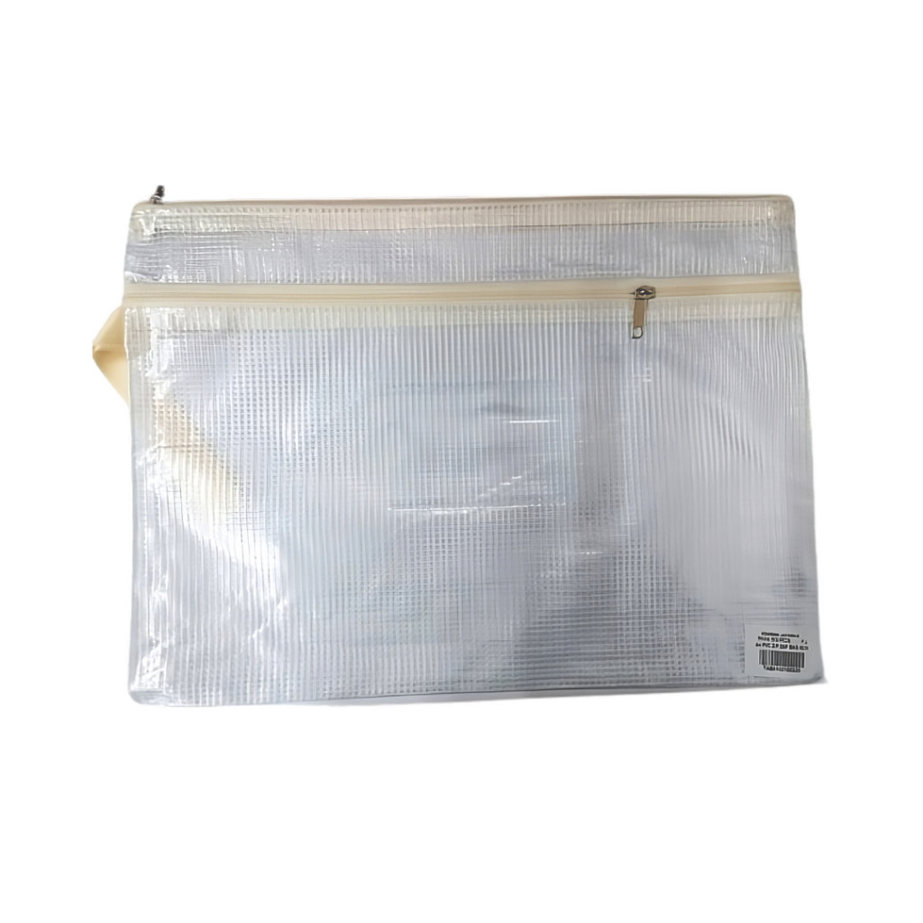 Stationery A4 PVC Mesh Bag 2 Zip - Image 7