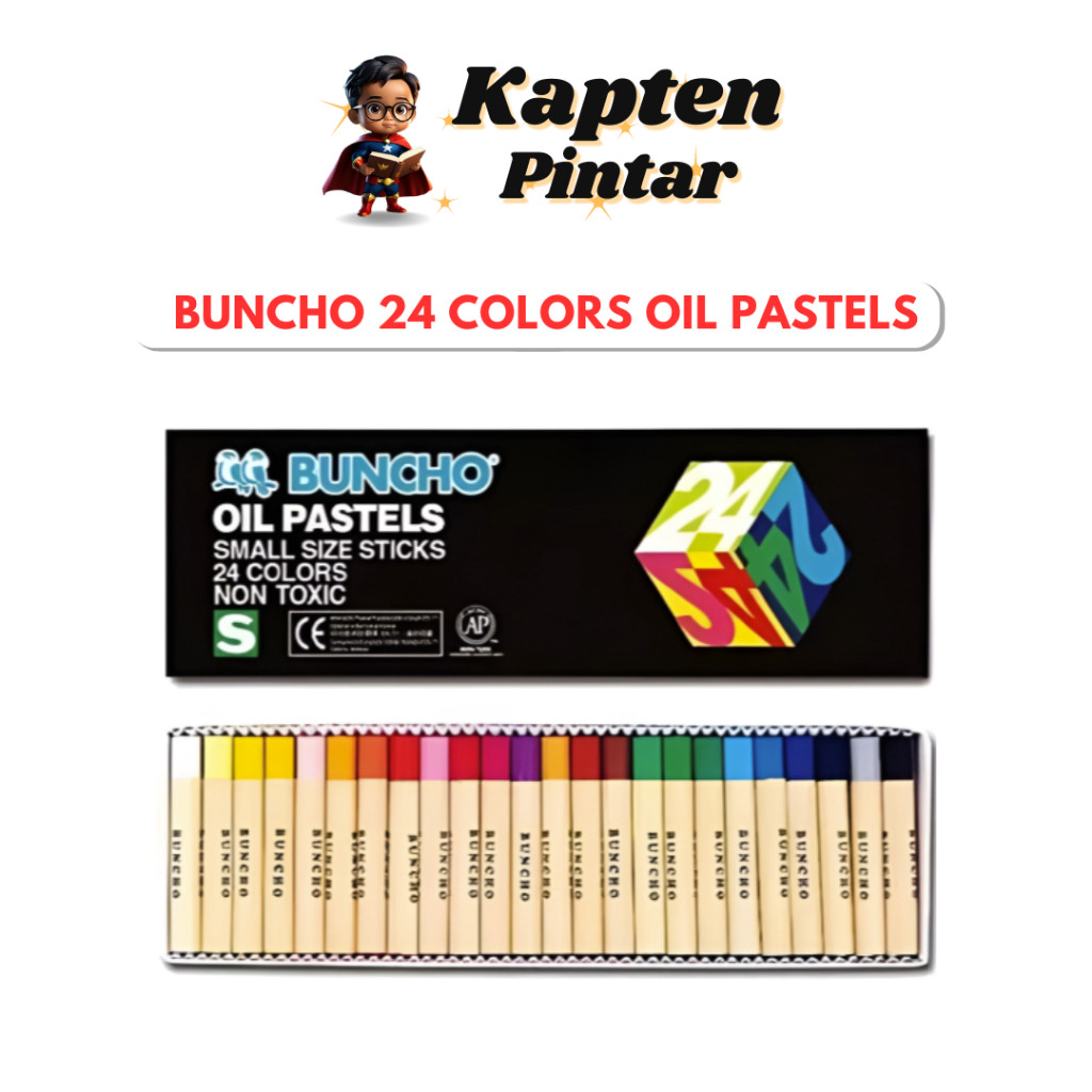 BUNCHO Oil Pastels 24 Colors Crayons