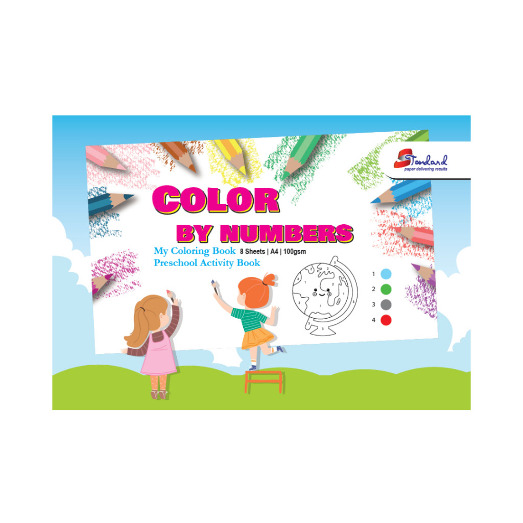 Color By Numbers Coloring Book A4 100GSM - Preschool Activity Book 8 Sheets | A4 | 100gsm - Image 4