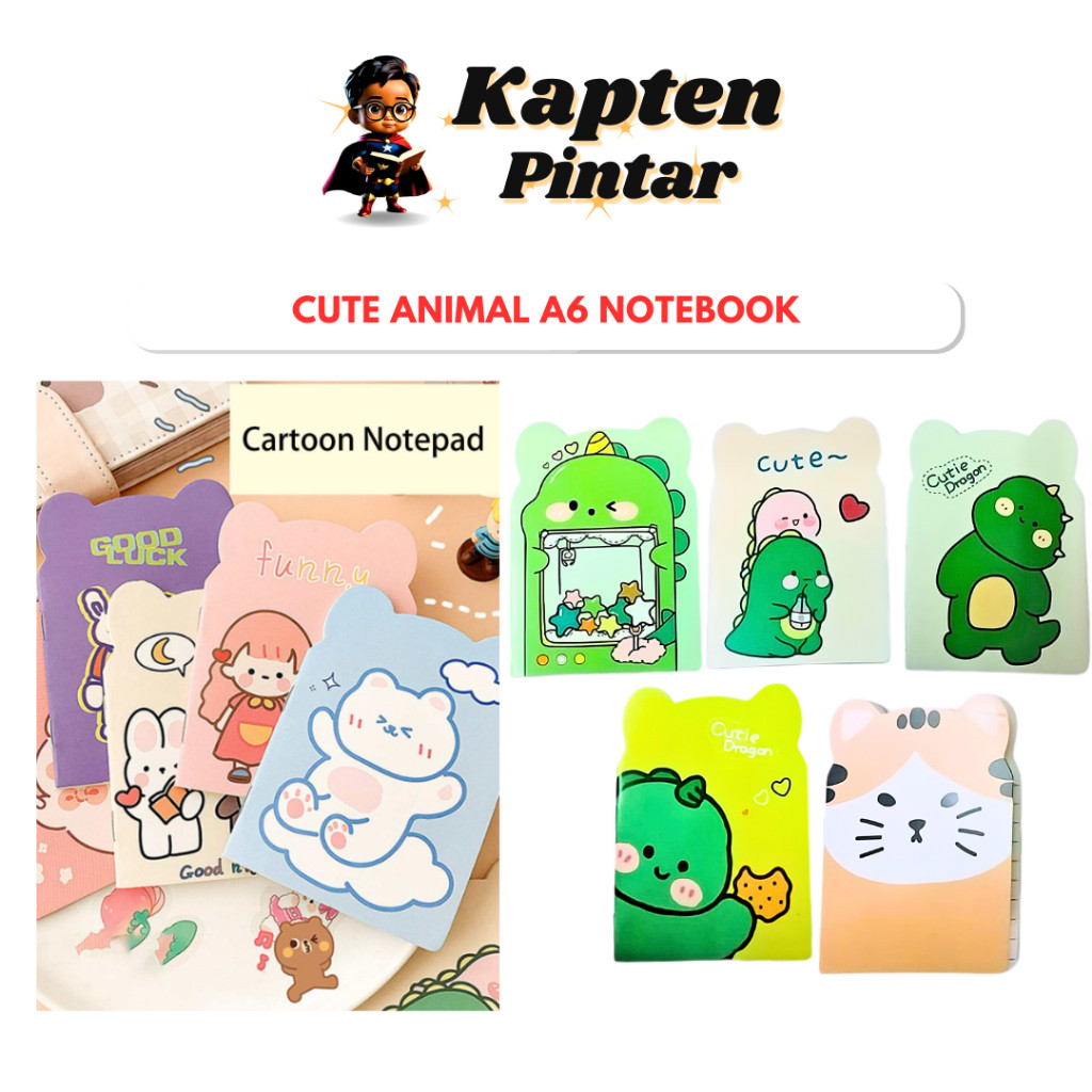 Cute Animal A6 Notebook