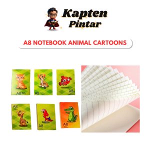 A8 Notebook Animal Cartoons | 40 Sheets | A8 | 80gsm