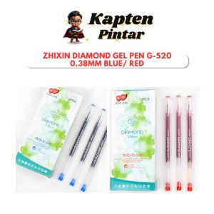 Zhixin Diamond Gel Pen G-520 0.38mm Blue/ Red