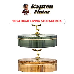 2024 Home Living Storage Box Candy Box Light Luxury Transparent Dried Fruit Plate Nut Snack