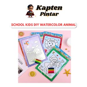 School Kids DIY watercolor Cute