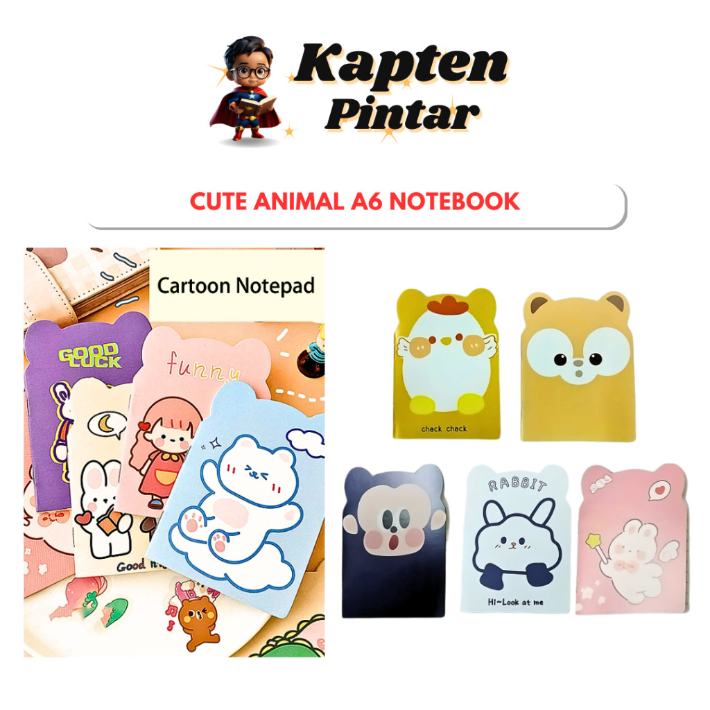 Cute Ear A6 Notebook Student Working Office Stuffs