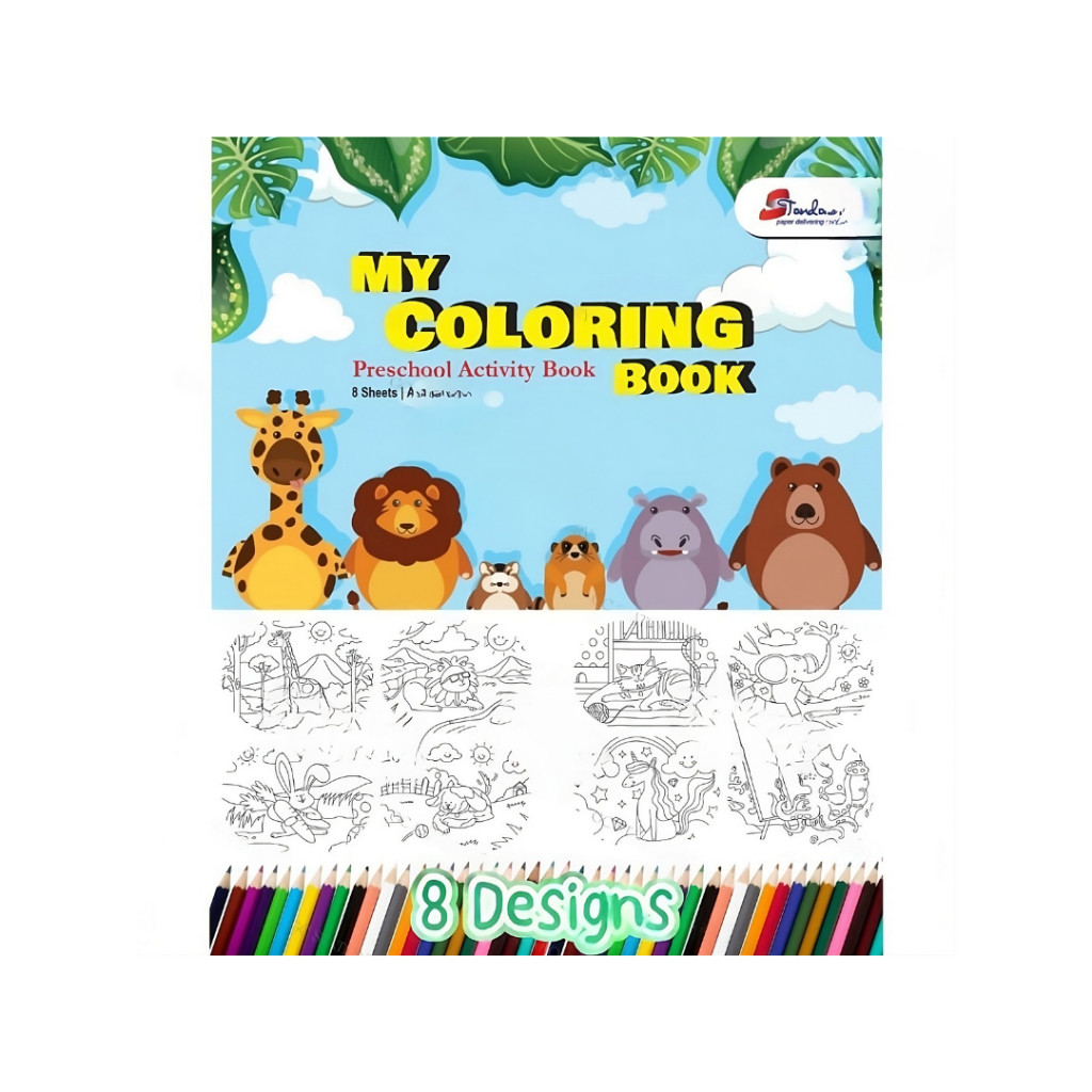 Color By Numbers Coloring Book A4 100GSM - Preschool Activity Book 8 Sheets | A4 | 100gsm - Image 2