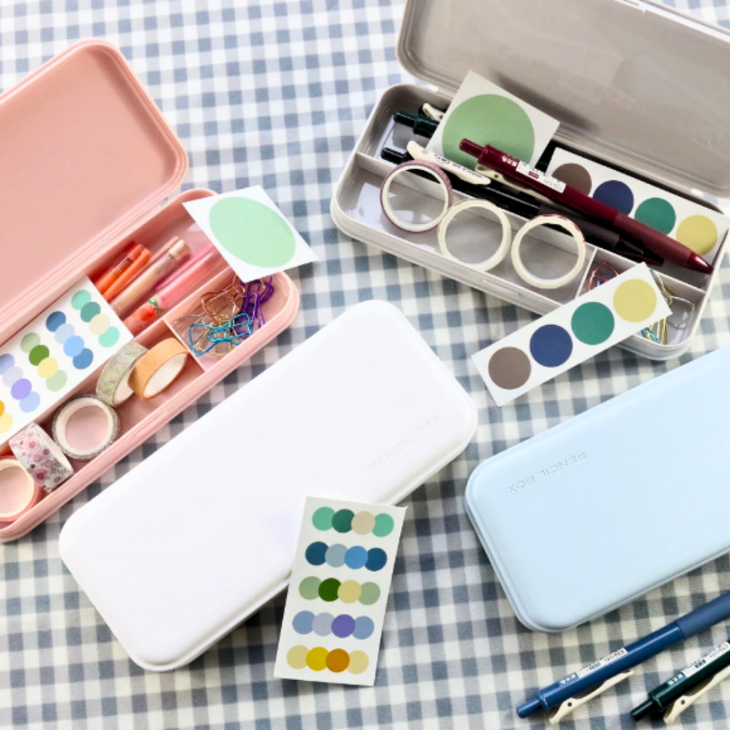 Colorful Plastic Pencil Boxes Macaron Pencil Boxes for School - Image 2