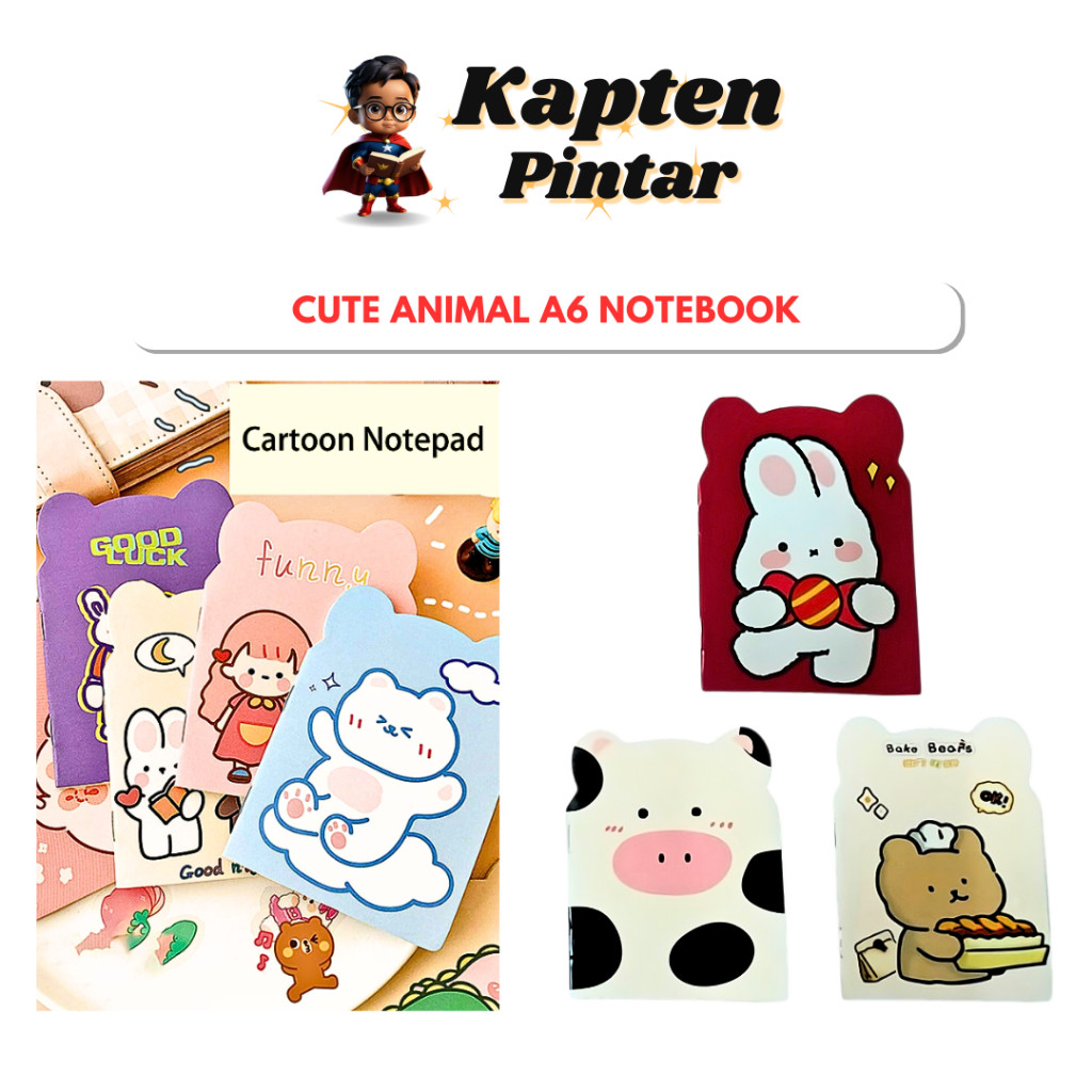 Cute Ear A6 Notebook Student Working Office Stuffs
